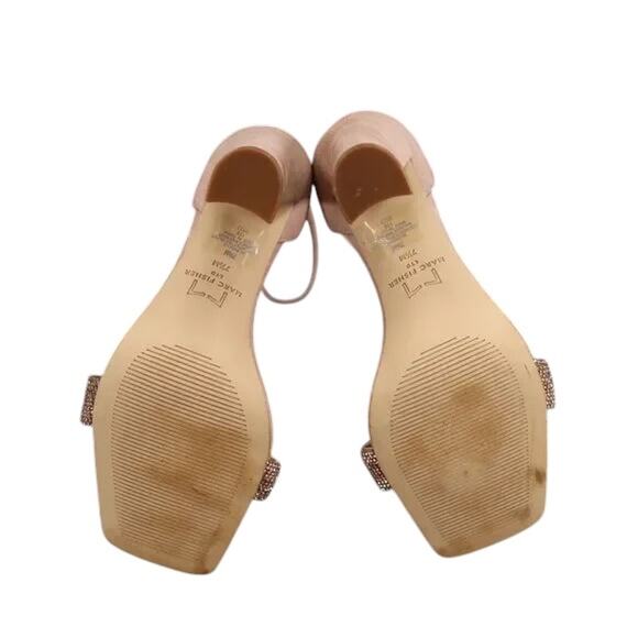 Marc Fisher Shoes Womens 7.5 Sandal Block Heel Ankle Strap Square Toe Leather - Picture 11 of 12